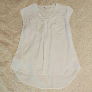 White Blouse with Pintucked Shoulder